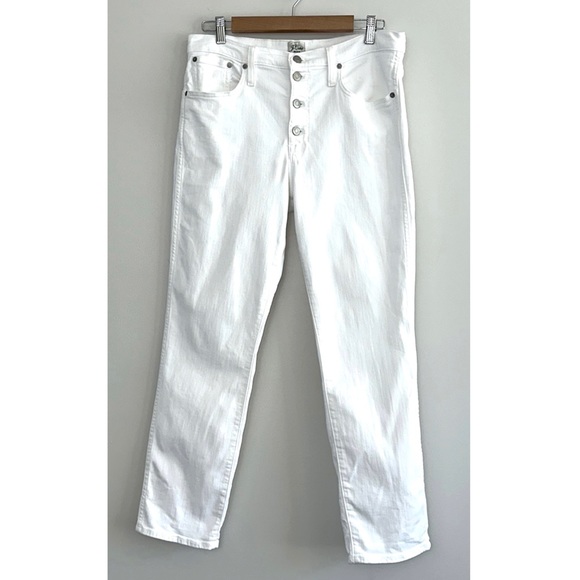 J. Crew 10" Vintage Slim-Straight Jean in White - Picture 6 of 16